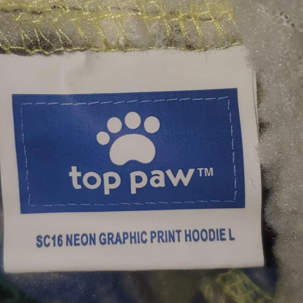 Top Paw Blue and Yellow  Patterned Sweater Size Large